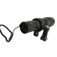 Dropshipping Accessoires de lampe de Poche Rond Caméra Flash Lumière Pince Adaptateur pour Casque D'équitation Tête Gopro Mont