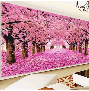 Grande albero di Ciliegio 5D Pittura Diamante Pieno di Cristallo Trapano Strass Immagini Arti a forma di Decorazione Della Casa Del Mestiere kit per adulti - Product Image 4