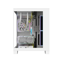 Boîtier PC AntarcChill personnalisé, nouveau boîtier de tour moyen pour ordinateur, avec façade en verre blanc, pour jeux PC, boîtier M-ATX, boîtiers d'ordinateur pour jeux, ordinateur de bureau