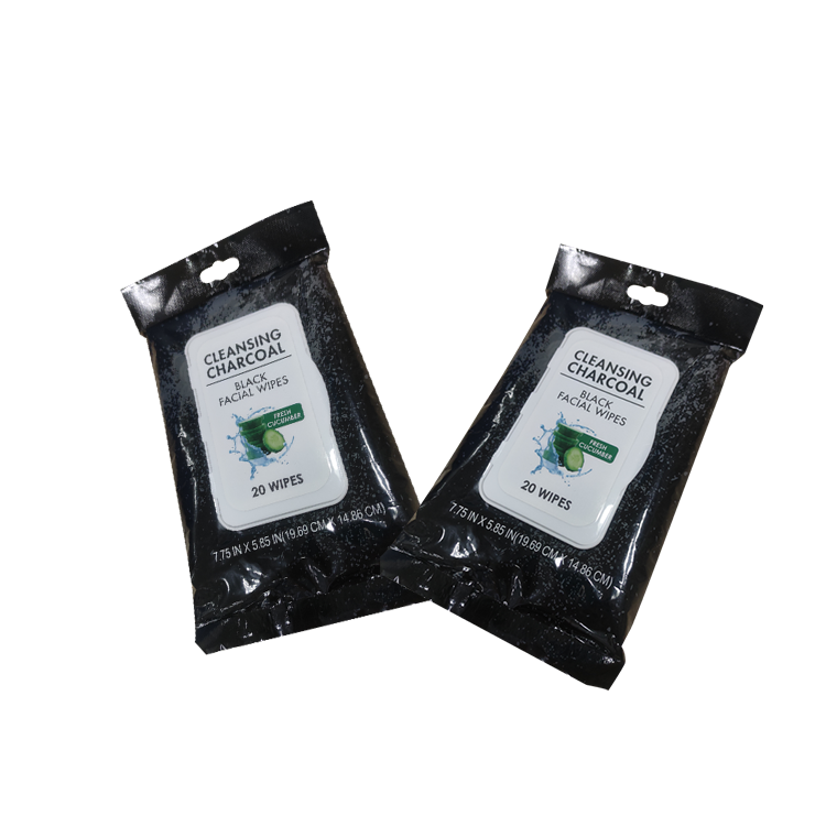 Древесный уголь салфетки для лица частная этикетка влажные салфетки одноразовые органические очищающие черный хлопок для взрослых удаление макияжа женственные