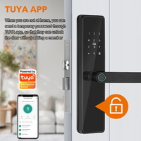 Cerradura Inteligente para Puerta de Aluminio Impermeable con Huella Dactilar, Cerradura para Puerta con Huella Dactilar Ttlock, Cerradura para Puerta Exterior con Aplicación Tuya