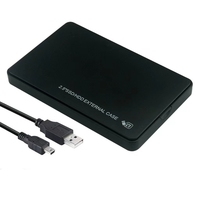Caja de Disco Duro Externo de 2.5 Pulgadas USB 2.0, sin Herramientas, para SSD SATA, Compatible con Portátiles