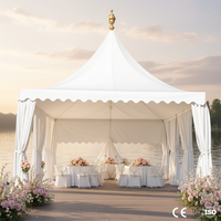 Tente Pagode 5x5 pour Mariages, Événements, Salons Professionnels, Jardin, Étanche, avec Structure en Aluminium, à Vendre