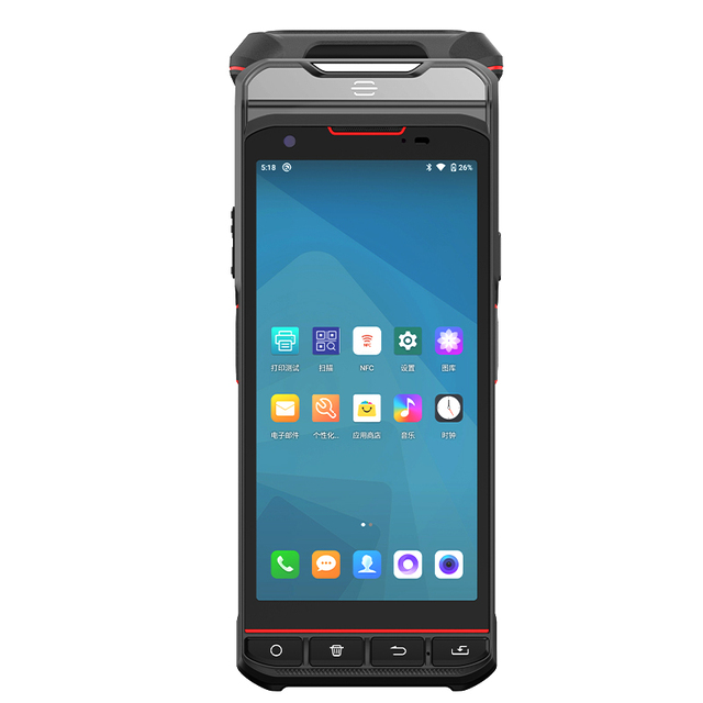 5.5 Inch Rugged Industrial Handheld PDA Android 10 UHF RFID NFC Reader 1D 2D Barcode Scanner with 4GB Memory Capacity