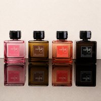 Diffuseur de parfum naturel en roseau - Diffuseur d'huiles essentielles sans flamme longue durée, bouteille en verre sans BPA, sans alcool, fait main, DIY