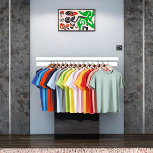 Camisetas de Cuello Redondo para Hombre, Personalizadas al por Mayor, de Gran Tamaño, 200 Gramos, de Algodón, Estilo Urbano, Deportivo, Vintage, Bordadas, Lisas - Product Image 3