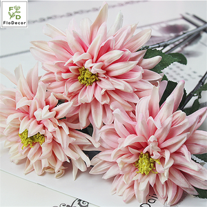 ขายร้อนคุณภาพสูงประดิษฐ์เดี่ยว DAHLIA PU Real TOUCH ดอกไม้สำหรับตาราง Center ชิ้นตกแต่งบ้าน - Product Image 4