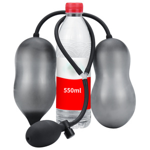 Silicone Double Inflatable <strong>Anal</strong> Plug Dildo Air-<strong>filled</strong> Pump Sex Toys for Couple - Product Image 1