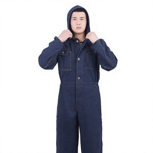 Combinaison de travail en denim et coton respirante à manches longues, uniforme utilitaire, vêtements de protection industrielle, tenue de travail d'usine - Product Image 4