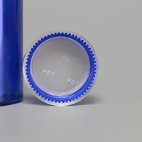 Bouteille en plastique PET bleue pour pilules et capsules, 80 ml, 120 ml, 150 ml, 200 ml, pour l'emballage de compléments alimentaires, bouteille pour vitamines