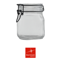 Pot en verre Fido 75 cl H 13 cm Ø 10 cm avec couvercle hermétique Bormioli Rocco