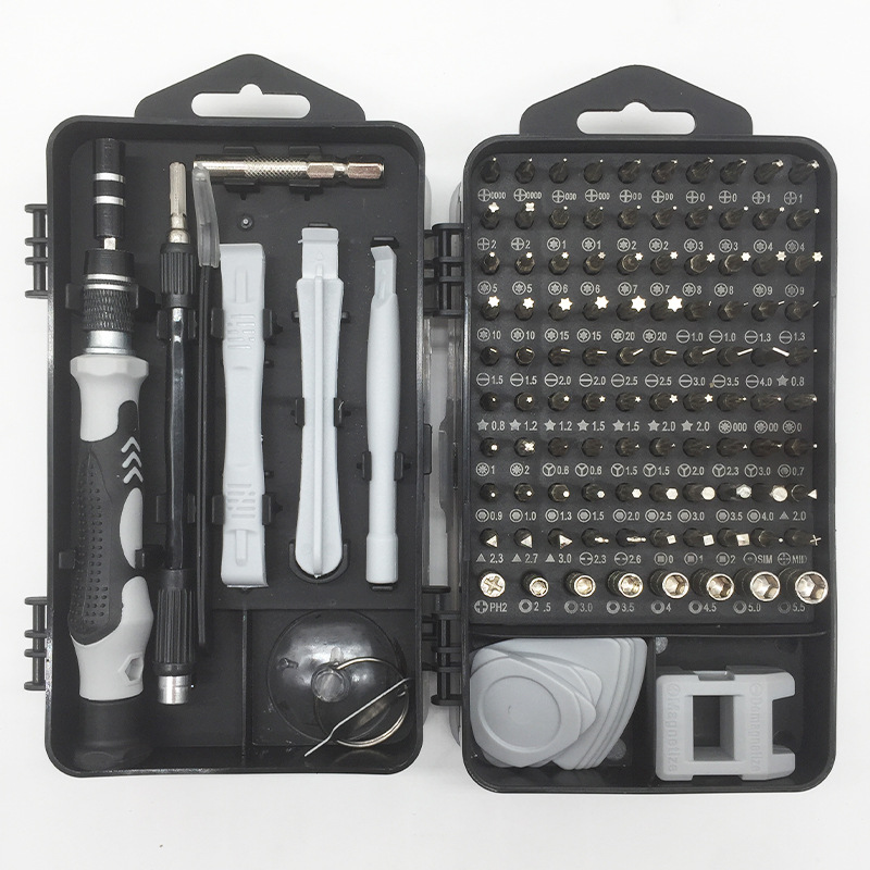 Premium 115-in-1 Multi-Bit Screwdriver Set with TPR Handles for Computer Maintenance, Furniture Assembly & DIY Projects