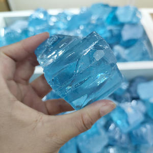 Aguamarina sintética Materia prima sin cortar Zirconia cúbica Piedra preciosa áspera para la fabricación de piedras sueltas - Product Image 4