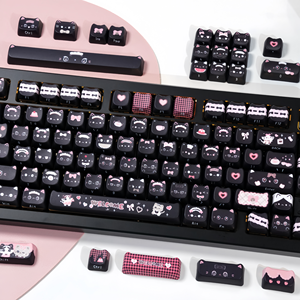 Clavier mécanique MAO Black Pink <span class=keywords><strong>Maid</strong></span> Cat, touches en PBT compatibles avec les commutateurs de clavier mécanique 61/64/68/104/108 - Product Image 2