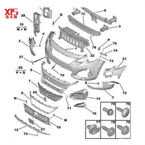 Nuova Griglia di Aspirazione Anteriore per Paraurti <span class=keywords><strong>Peugeot</strong></span> <span class=keywords><strong>3008</strong></span> 4008, Assemblaggio OE YL004099DX YL004101DX YL004105 - Product Image 6