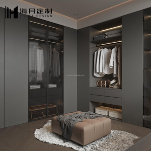 HAIYUE Armoire de chambre, Organisateur de vêtements, Meuble de rangement pour chambre, <span class=keywords><strong>Dressing</strong></span> avec éclairage LED - Product Image 1