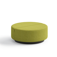 Sofa de bureau modulaire multi-tailles avec pouf ottoman rond pour hall d'accueil, réception et projets commerciaux
