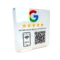 Étiquette Nfc en acrylique personnalisée sans contact tardif Google Review Google Stickers Nfc Plaque d'affichage en acrylique Google Nfc