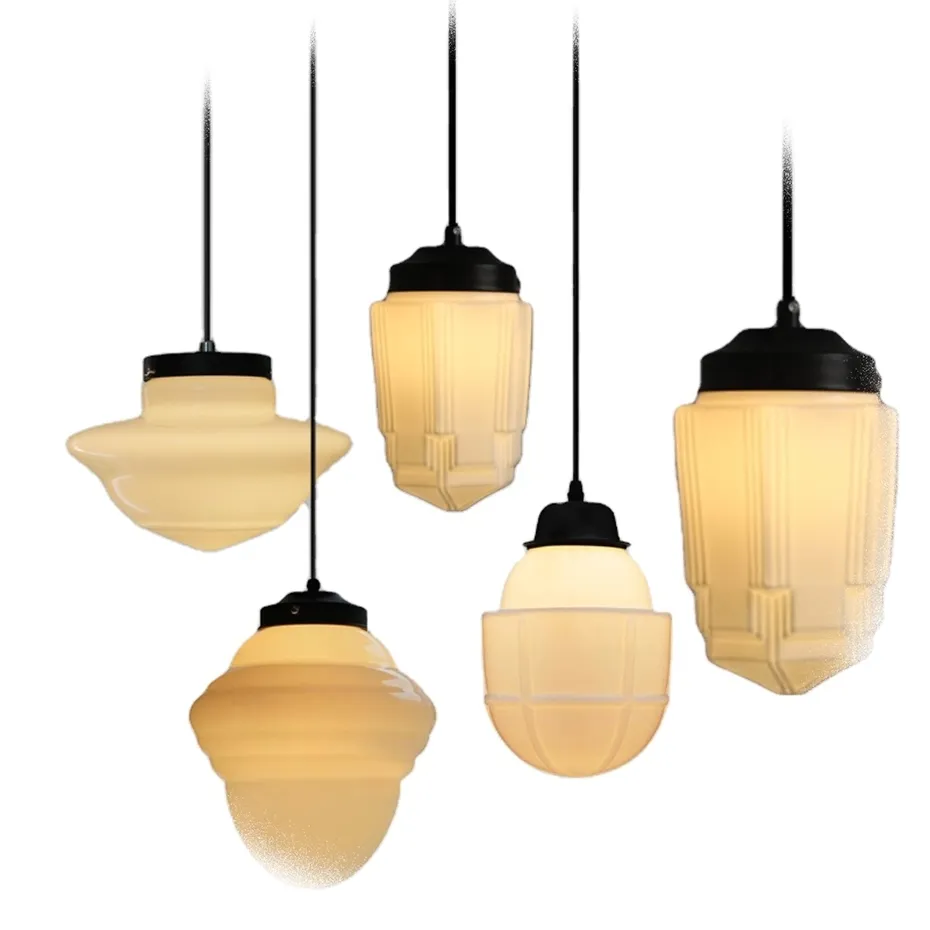 Nieuwe Opaal Handgeblazen Glas Hanglaslamp Lampara Dineren Nordic Style Liangte Armaturen Modern Eenvoudig Restaurant Lampadario