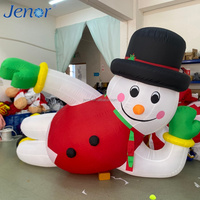 Bonhomme de neige gonflable mignon de Noël pour la décoration de scène lors des fêtes du Nouvel An et les publicités