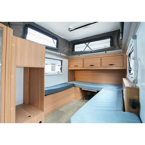 Remolque de Viaje para Acampar ACTOR 380, Caravana, Autocaravana, Caravana Confortable con Techo Rígido, con Ducha y Baño - Product Image 3