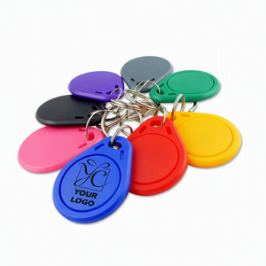 Porte-clés NFC personnalisable avec logo pour réseaux sociaux – Partagez en un clic vos profils <span class=keywords><strong>TikTok</strong></span>, Instagram, WhatsApp – Anneau porte-clés étanche en époxy - Product Image 1