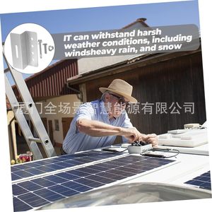 Supports de type Z pour panneaux solaires, ensemble de 4 pièces en alliage d'aluminium anodisé pour montage sur bateau et camping-car - Product Image 5