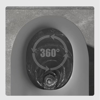 K2046 Toilette carrée en céramique monobloc de style européen chasse d'eau siphonique à double chasse d'eau 300mm sangle couleur grise