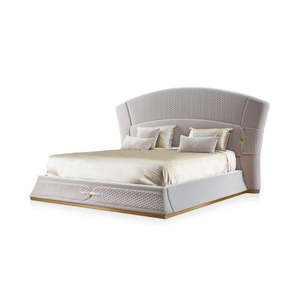 Extravagantes camas dobles italianas diseño geométrico Villa cuero cabecero Queen King Size dormitorio sala de estar cama de Hotel - Product Image 2