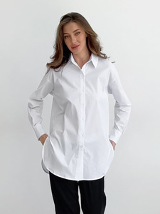 Simple Casual Long Sleeve Women Blouses and <strong>Shirts</strong> Button up Solid Color <strong>White</strong> <strong>Shirt</strong> Tops for Women - Product Image 5