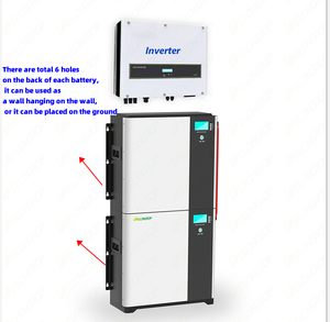Stock UE batterie de secours à domicile 51.2V 100AH 5KWH modèles muraux batterie au Lithium pour 48V hybride hors réseau - Product Image 1