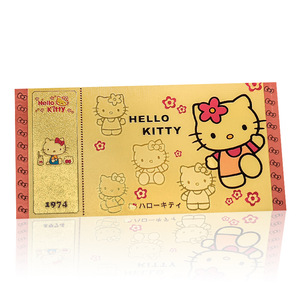 Spedizione Gratuita Set di Banconote in Polimero con Lamina d'Oro, Carte Collezionabili Anime con Gattini Carini, Souvenir - Product Image 3
