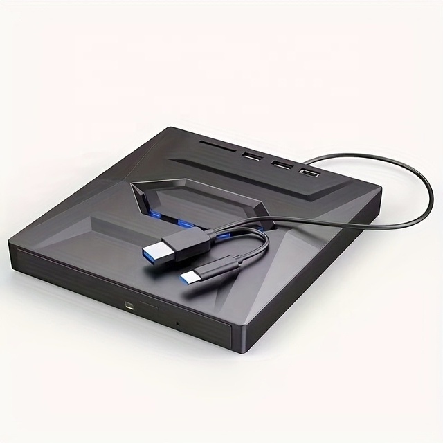 USB 3.0 Portable Multifunctional Optical Drive New External DVD RW Player CD Writer Burner with Card Reader for Laptops