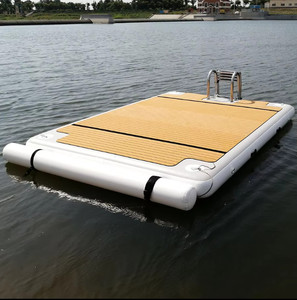 Diseño caliente Inflable Swim Iisland Salón flotante Balsa flotante Lámina inflable Water Jet Ski Dock Flotadores Plataforma con tienda - Product Image 1
