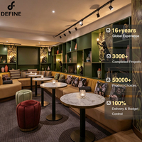 Banc de café personnalisé pour projet commercial, canapé, mobilier de restaurant et d'hôtel en gros, ensemble table et chaises pour banquette