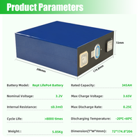 Batería de Litio-Ferrofosfato Xiho LFP330 280Ah/314Ah/345Ah, Tipo Líquido, 3.2V, 8000 Ciclos, Almacenamiento de Energía Doméstica
