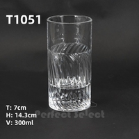 Verres à eau en verre cylindrique de haute qualité High Ball Long Drink Highball Glasses