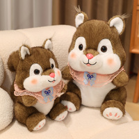 Peluche d'écureuil personnalisée en coton PP, super douce, jouet en peluche pour bébé, cadeaux d'anniversaire, jouets pour le coucher