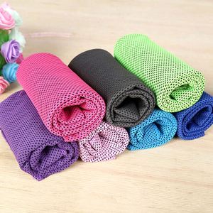 Customization Quick Dry Fitness Ice Sweat Absorbing Solid Color Printable Ice Microfiber <b>Cooling</b> Towel with Silicone <b>Bag</b> - Product Image 2