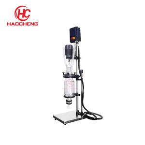 反応器攪拌機付きHaocheng二重層高ホウケイ酸ガラス反応ケトル - Product Image 6