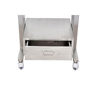 Troli peralatan dokter hewan peliharaan multi lapis baja antikarat klinik rumah sakit hewan peliharaan - Product Image 3