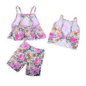 Set 2 Pezzi con Bretelle per <span class=keywords><strong>Bambina</strong></span> in Poliestere/Cotone con Stampa Stella a Cinque Punte USA, Pantaloncini da Bicicletta Anti-Pilling in Tessuto Pettinato - Product Image 6