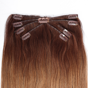 <span class=keywords><strong>Extensions</strong></span> de cheveux invisibles à clips en forme de pieuvre, 100 % cheveux européens, vente en gros - Product Image 1