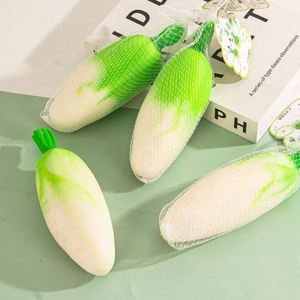 Juguete Blandito de Frutas y Verduras de Simulación al por Mayor con Bolsa de Red, Bola Antiestrés Realista de Comida para Niños - Product Image 1