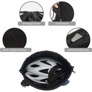 Mochila Cinch con logotipo personalizado 2024, Mochila deportiva de poliéster 210D colorida de alta calidad, bolsa de gimnasio con cordón impermeable y cremallera portátil - Product Image 3