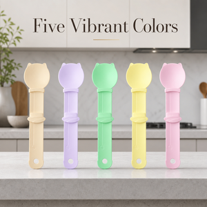 YR J-174 Cuillère Distributrice Ovale en PP Solide Imperméable avec Oreilles de Chat pour Pâté et Purée de Viande pour Chat - Fournitures d'Alimentation pour Animaux de Compagnie - Product Image 2