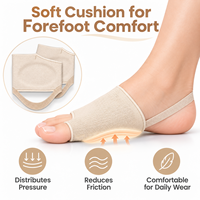 Coussinets métatarsiens en gel pour femmes et hommes, coussinets de soutien pour l'avant-pied pour la métatarsalgie, les douleurs de l'avant-pied et le neuroma de Morton