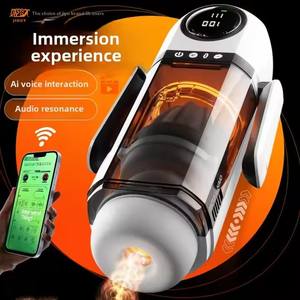AI Voice Interaction Starke Vibrations stimulation Flugzeug becher Sexspielzeug für Erwachsene Silikon Mechanischer Griff Mastur bator Maschine - Product Image 5