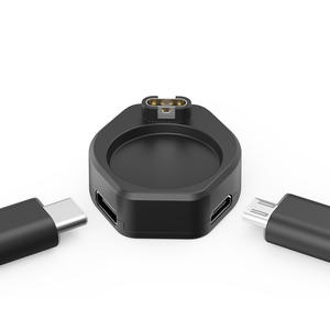 Adaptor konektor USB 2 in 1 Antarmuka pengisi daya USB Tipe C perangkat pengisi daya untuk jam tangan pintar <span class=keywords><strong>Garmin</strong></span> <span class=keywords><strong>Fenix</strong></span> Venu <span class=keywords><strong>3</strong></span> - Product Image 1