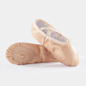 TJ035, zapatillas de bailarina de cuero desnudo, <span class=keywords><strong>zapatos</strong></span> planos de Ballet de cuero de cerdo, <span class=keywords><strong>zapatos</strong></span> de Ballet para mujeres y niñas y niños - Product Image 6